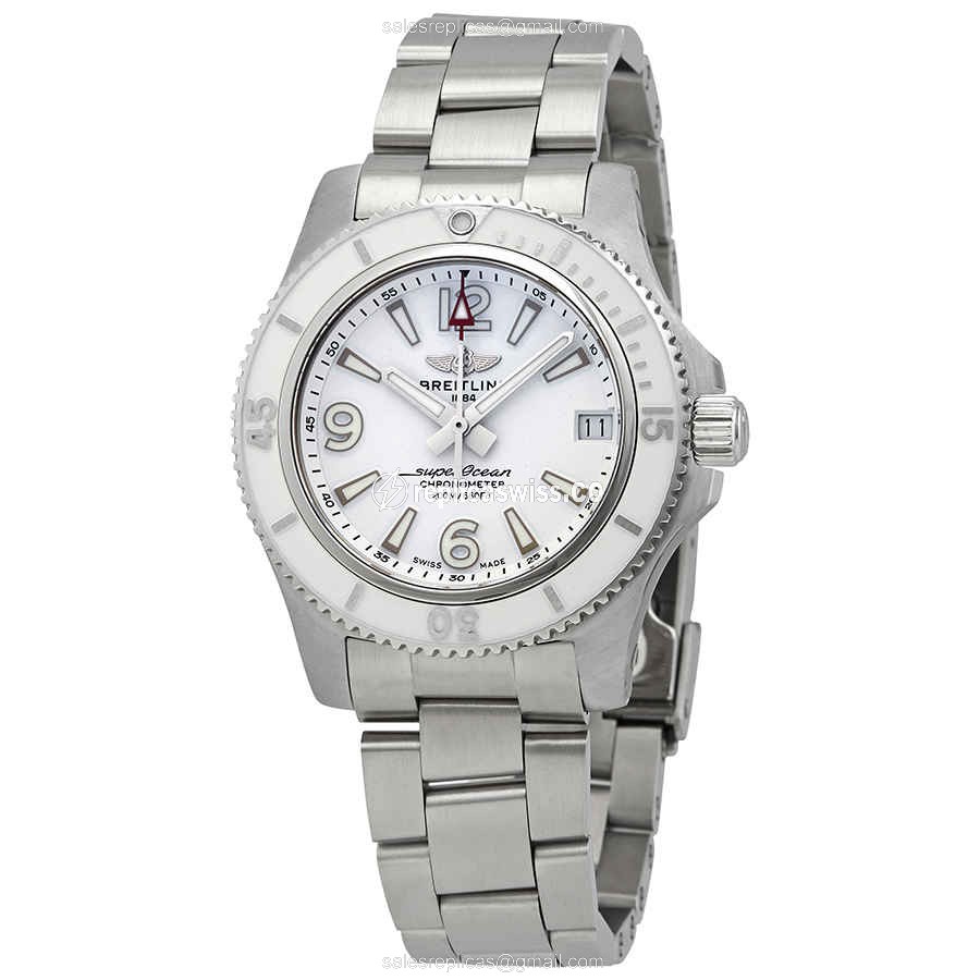 Elegant Breitling SuperOcean Replica Watch with Automatic Movement & Polished Steel Case