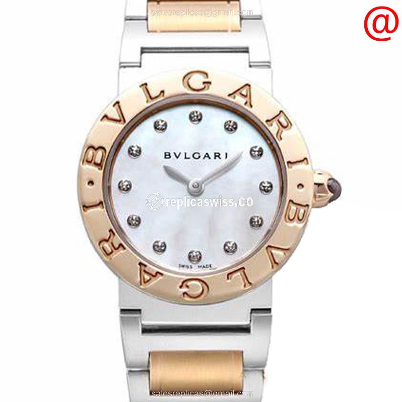 Elegant Bulgari 101887 Replica Watch in White Dial 18kt Gold Case