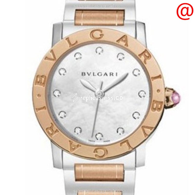 Elegant Bulgari 101891 Automatic Watch | White Dial & 18kt Gold Steel Case