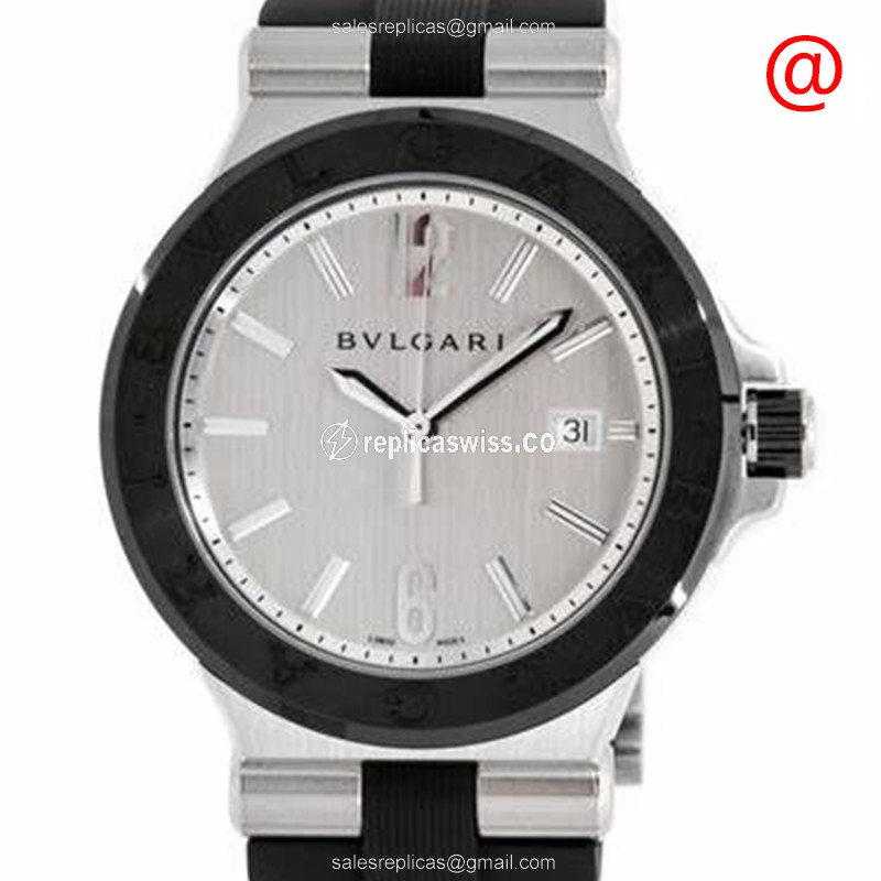 Elegant Bulgari 102252 DIAGONO Replica with Automatic Movement Sleek Steel Case Watch
