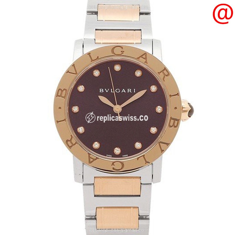 Elegant Bulgari 102622 Replica Watch | Automatic Movement, 18kt Steel Case & Purple Dial