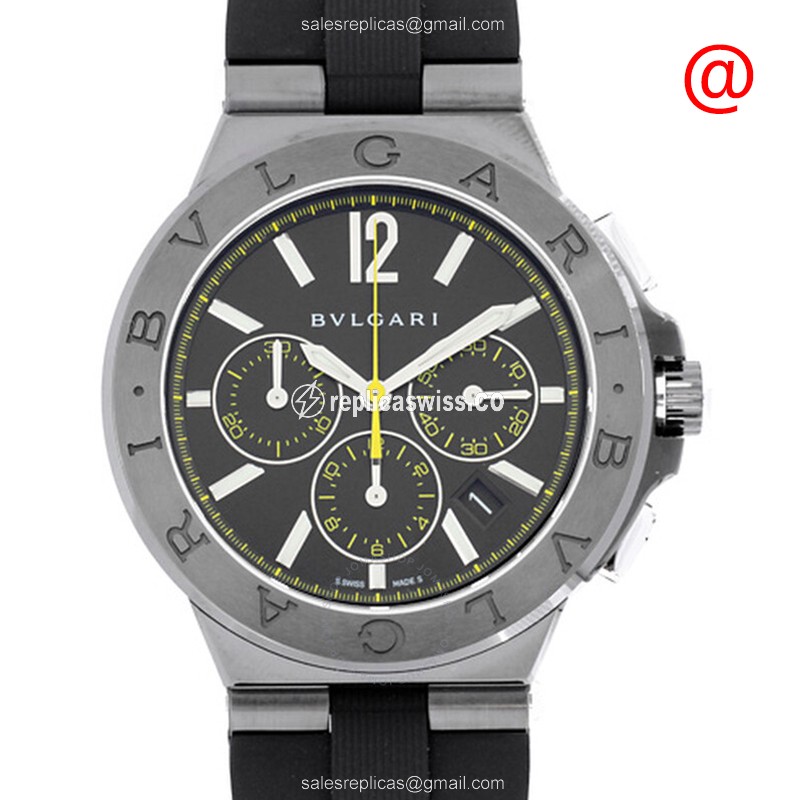 Elegant Bulgari DIAGONO 102161 Replica with Automatic Movement Gray Dial Watch