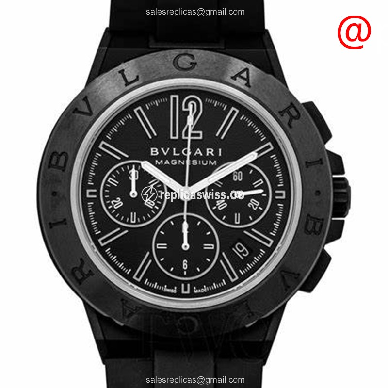 Elegant Bulgari Diagono 102428 Replica Watch | Automatic Movement | Black Dial & Steel Case