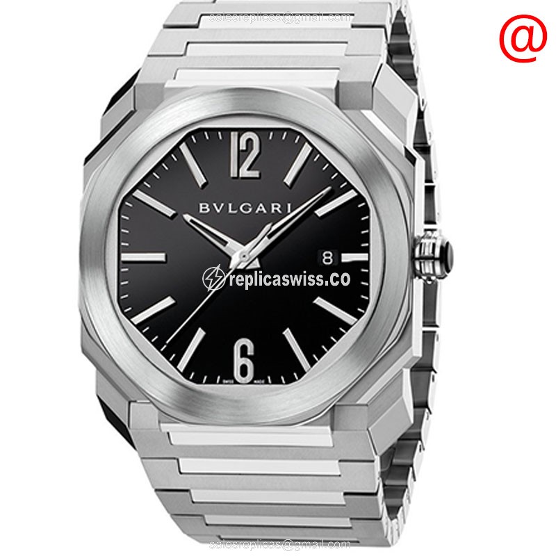 Elegant Bulgari OCTO ROMA Replica Watch with Automatic Movement Stainless Steel Case
