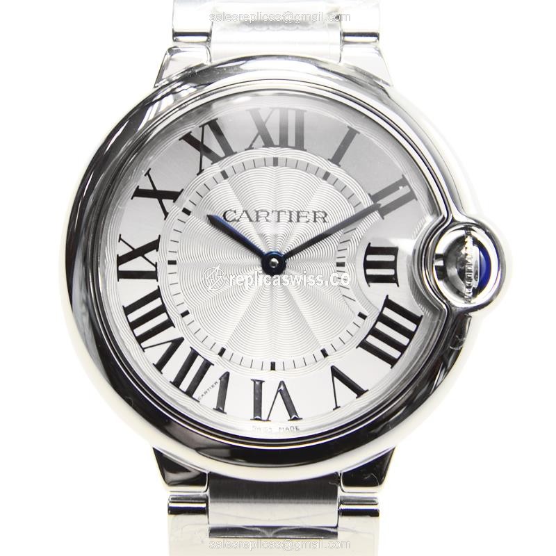 Elegant Cartier Ballon Bleu Quartz Replica in Stainless Steel & White Dial Watch