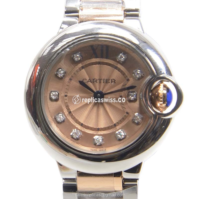 Elegant Cartier Ballon Bleu Replica in Pink Dial Stainless Steel Case, Automatic Movement Watch