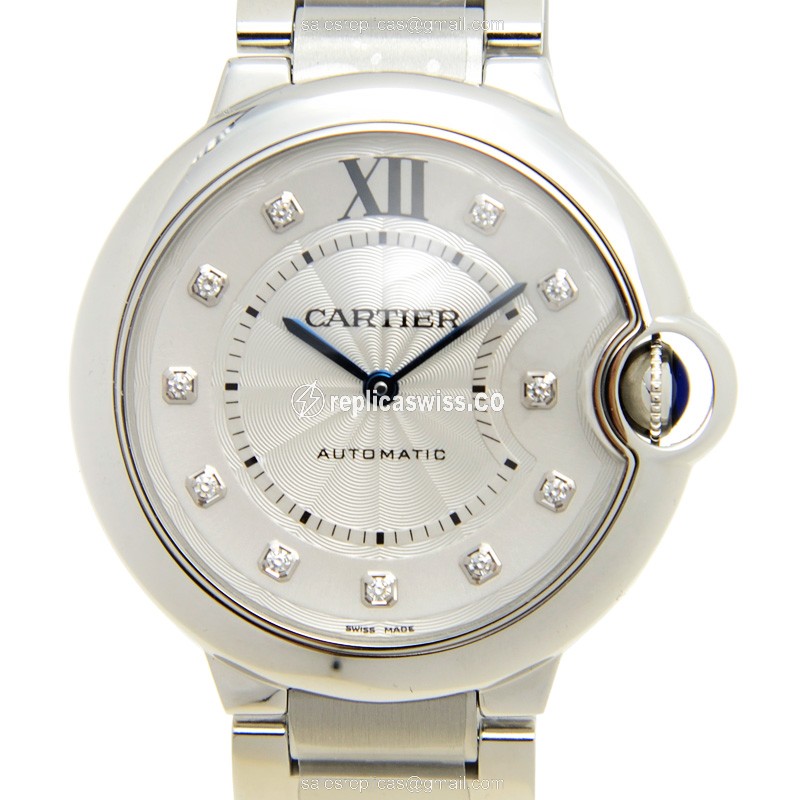 Elegant Cartier Ballon Bleu Replica in Silver Dial & Steel Case, Automatic Movement Watch