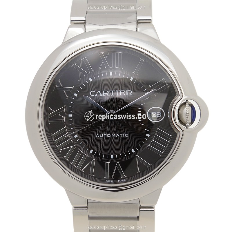 Elegant Cartier Ballon Bleu Replica in Stainless Steel & Black Dial, Automatic Movement Watch