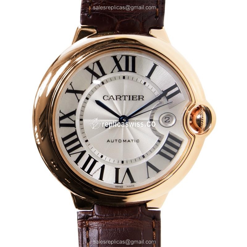 Elegant Cartier Ballon Bleu W6900651 Replica, Automatic Movement, 18kt White Gold Dial Watch