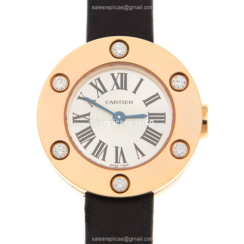 Elegant Cartier Love Replica in 18kt Rose Gold, Silver Dial, Automatic Movement Watch