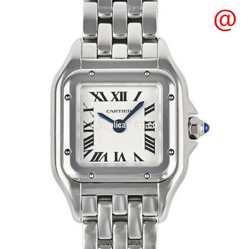 Elegant Cartier PANTHeRE DE CARTIER Replica Watch | Swiss Quartz | Silver Dial & Steel Case