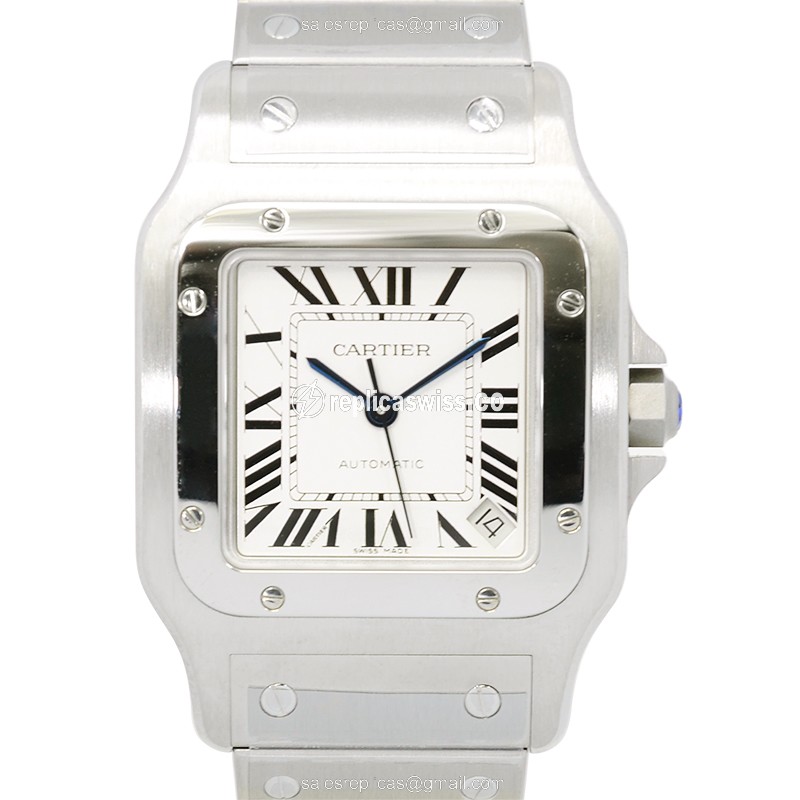 Elegant Cartier Santos W20098D6 Replica, Automatic Movement & Polished Steel Case Watch