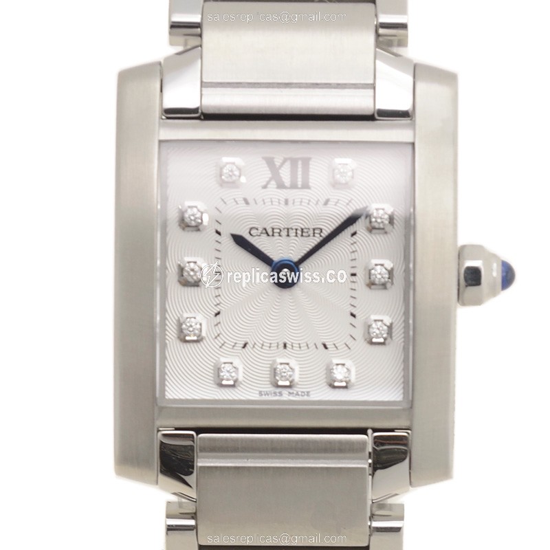 Elegant Cartier TANK Replica in Silver Dial & Stainless Steel Case, Quartz Movement Watch