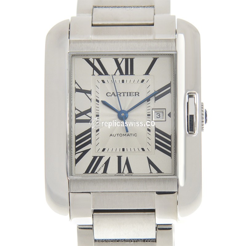Elegant Cartier Tank W5310009 Replica with Silver Dial & Automatic Movement Watch
