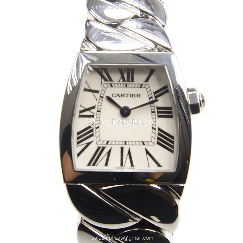Elegant Cartier W660012I Replica with White Dial Stainless Steel Case Watch