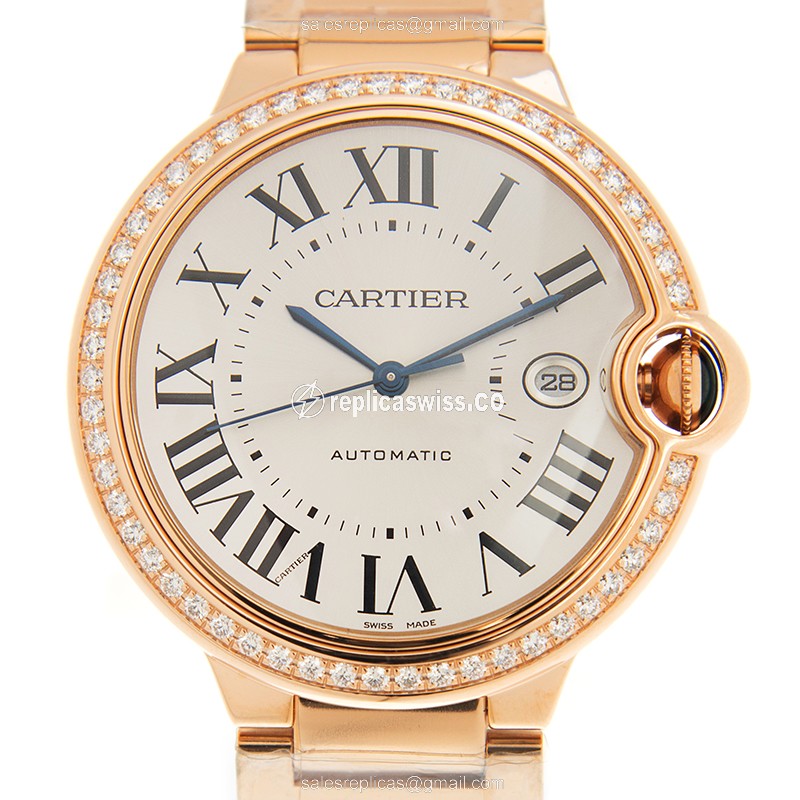 Elegant Cartier WJBB0038 Ballon Bleu Replica, Automatic Movement, 18kt Gold Case & Strap Watch