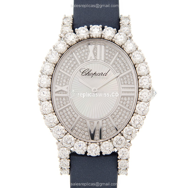 Elegant Chopard 139383-1001 Replica Watch | White Gold Case, Quartz Movement