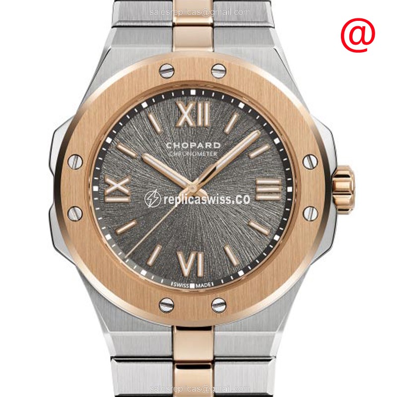 Elegant Chopard Alpine Eagle Replica in 18kt Rose Gold Steel Case & Automatic Movement Watch