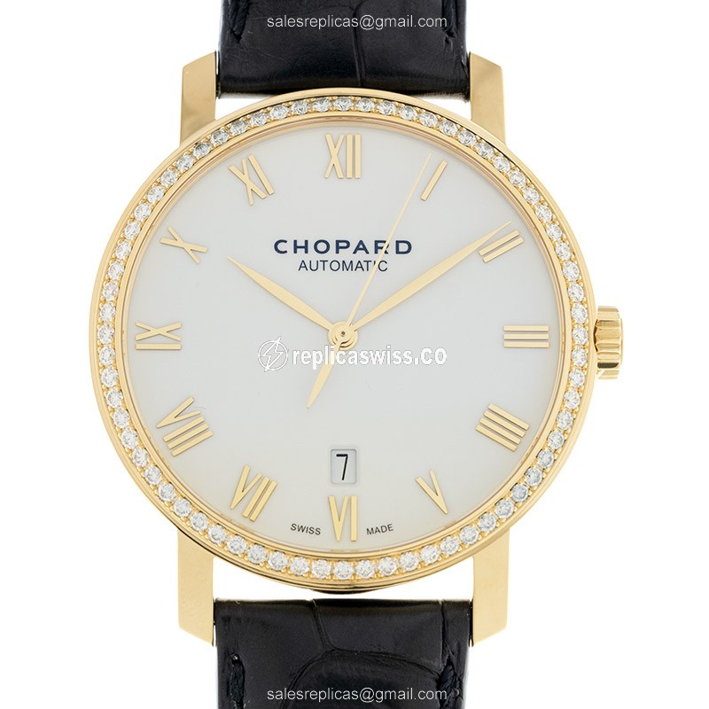Elegant Chopard CLASSIQUE 171278-0001 Replica Watch | Automatic Movement, 18kt Gold Case, White Dial