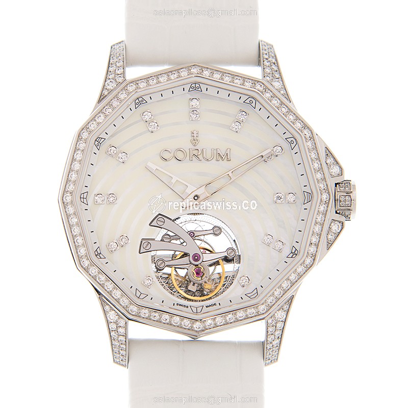 Elegant Corum Admiral's Cup Replica in Stainless Steel & White Dial, Automatic Movement Watch
