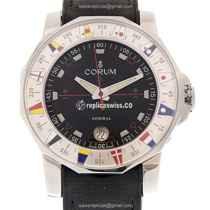 Elegant Corum Admirals Cup Replica in Silver Dial & Stainless Steel, Automatic Movement Watch
