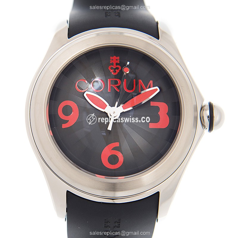 Elegant Corum BR01 Bubble Replica in Stainless Steel Case with Automatic Movement & Black Dial Watch