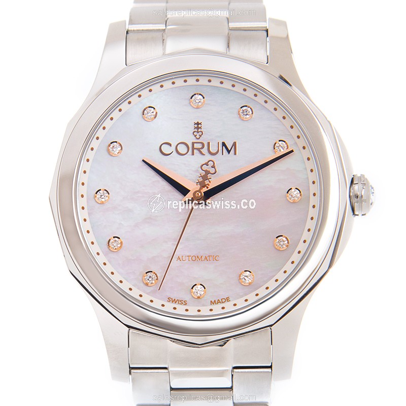Elegant Corum Bubble Automatic Replica in Stainless Steel & White Dial Watch