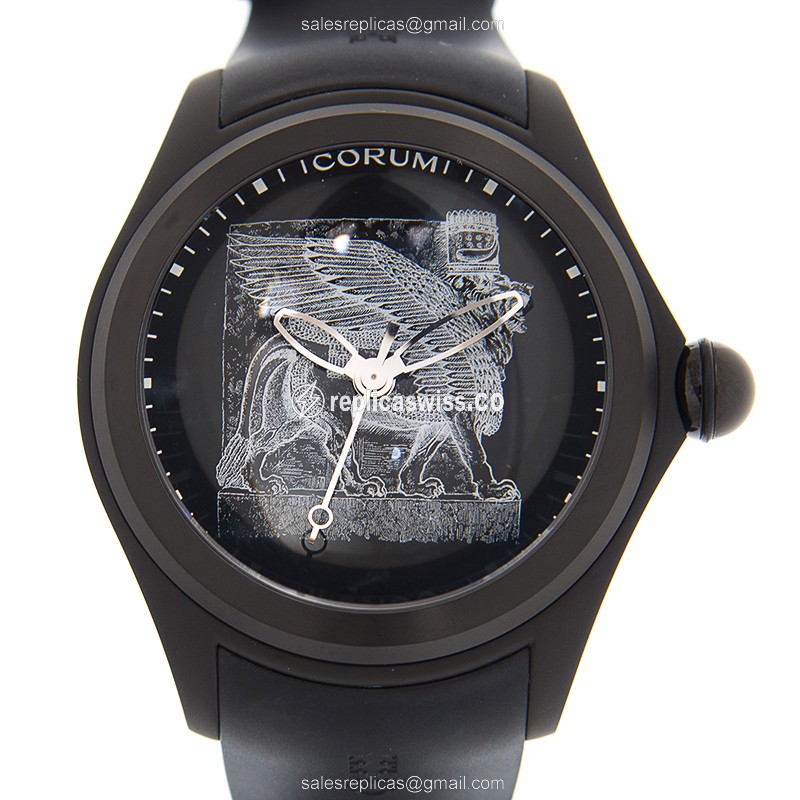 Elegant Corum Bubble Replica in Black Dial Stainless Steel Case, Automatic Movement Watch