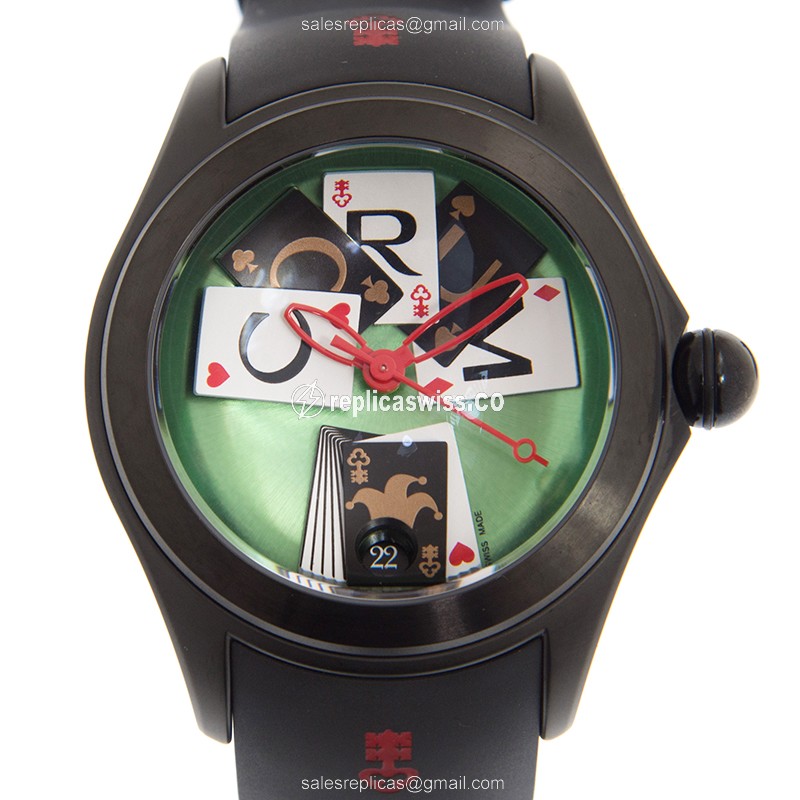 Elegant Corum Bubble Replica in Green Dial & Steel Case, Automatic Movement Watch