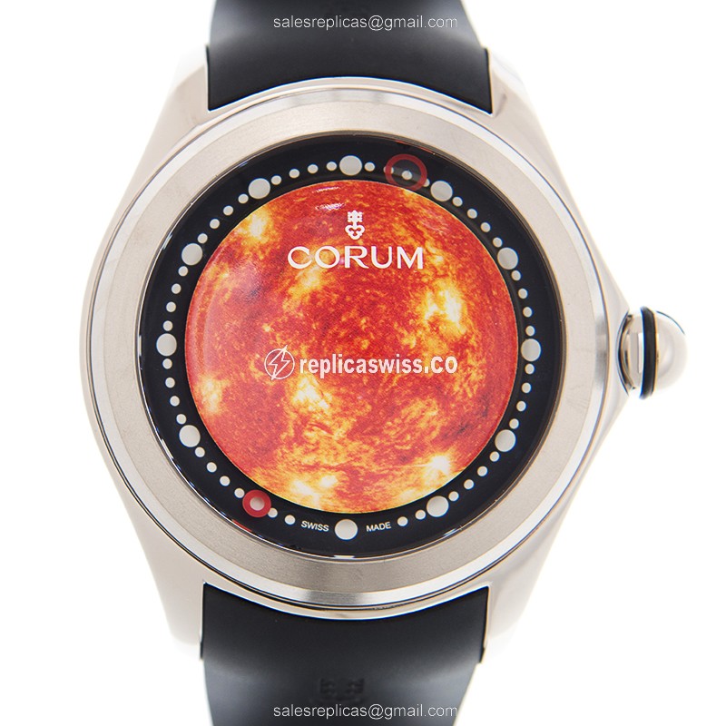 Elegant Corum Bubble Replica in Orange Dial, Automatic Movement & Titanium Case Watch