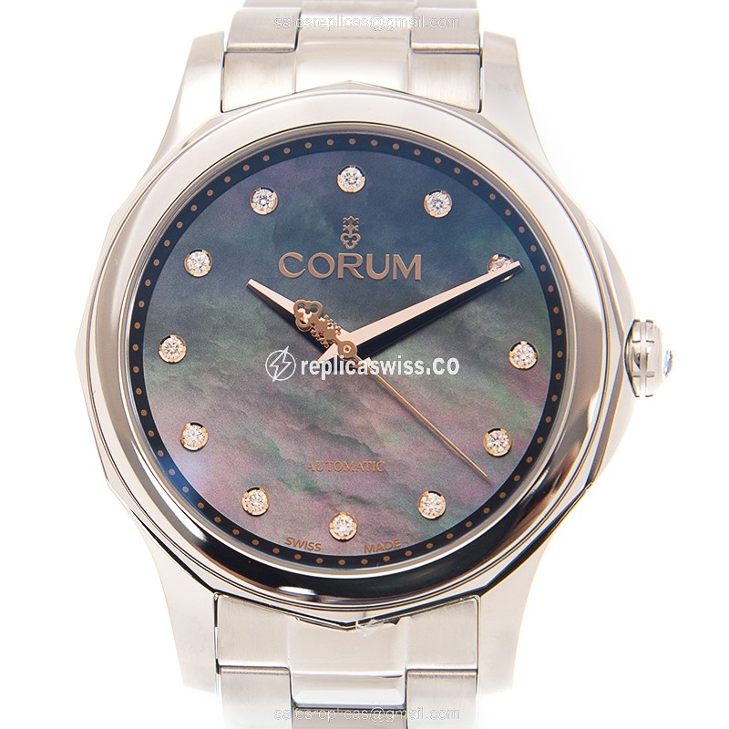 Elegant Corum Bubble Replica in Stainless Steel Case with Automatic Movement Blue Dial Watch