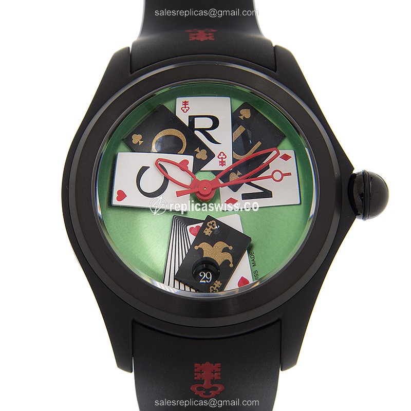 Elegant Corum Bubble Replica Watch | Automatic Movement, Green Dial & Stainless Steel Case
