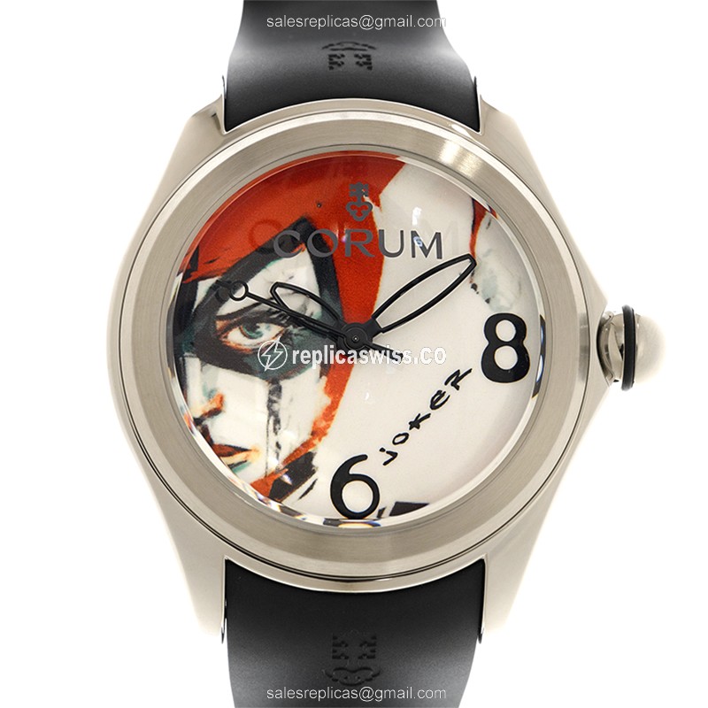 Elegant Corum Bubble Replica with Automatic Movement & White Dial on Stainless Steel Bracelet Watch