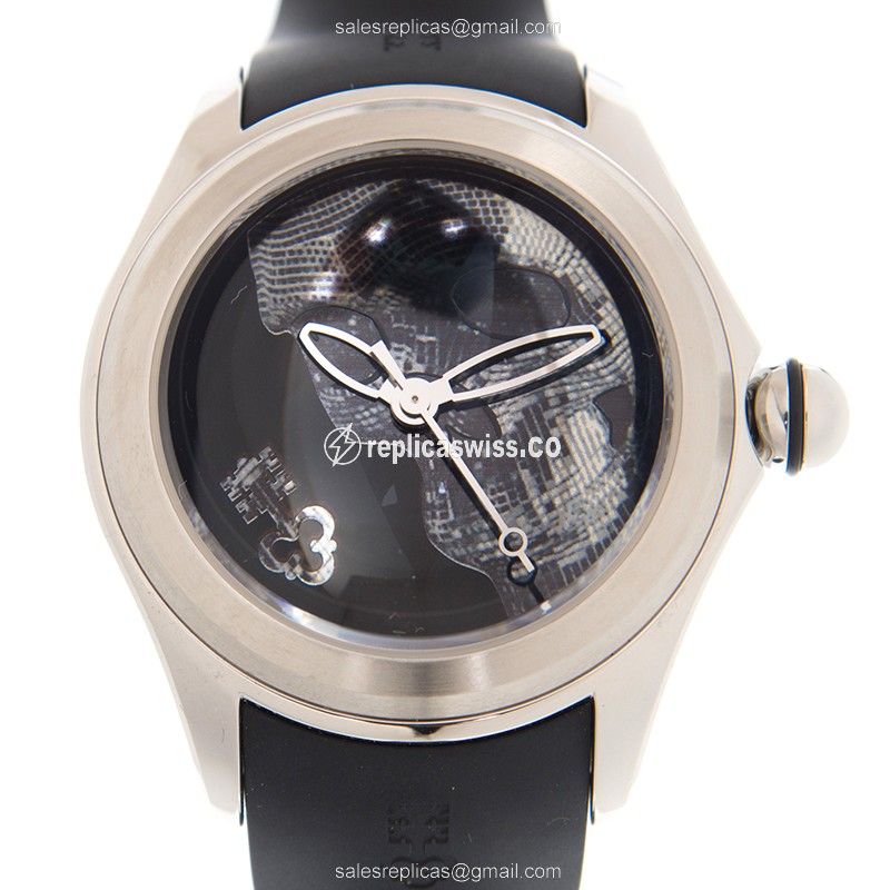 Elegant Corum Bubble SK01 Replica Watch in Black Dial & Stainless Steel Case with Automatic Movement