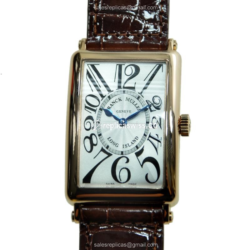 Elegant Franck Muller 1000 SC LONG ISLAND Replica, Automatic, 18kt Rose Gold Case & Silver Dial