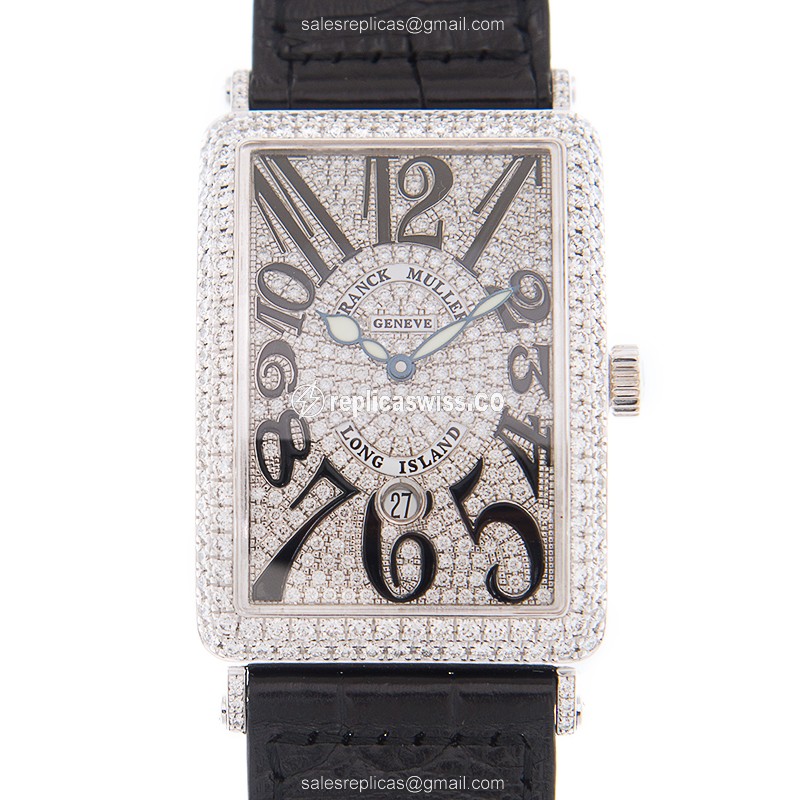 Elegant Franck Muller 1150 SC D CD LONG ISLAND Replica, Automatic Movement, 18kt White Gold Case