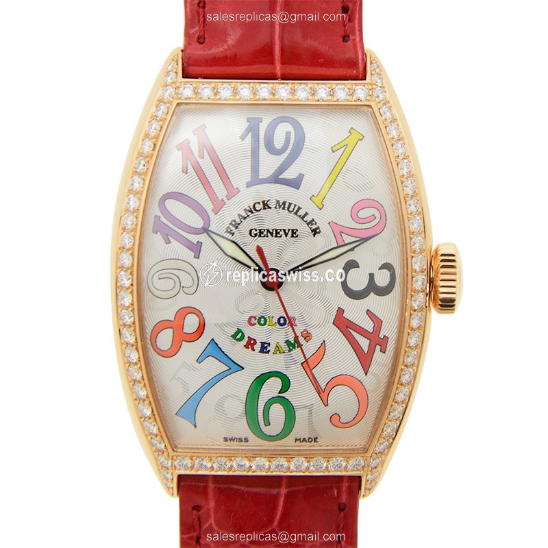 Elegant Franck Muller 5850 SC COL DRM D 1R Cintree Curvex Replica with Automatic Movement, 18kt