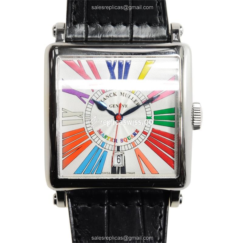 Elegant Franck Muller 6000 H SC DT COL DRM R Master Square Replica in Stainless Steel & Silver Dial