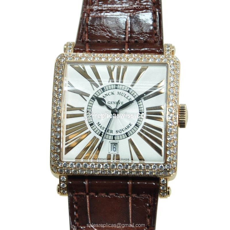 Elegant Franck Muller 6000 H SC DT REL R D Replica Watch in 18kt Rose Gold, Automatic Movement &