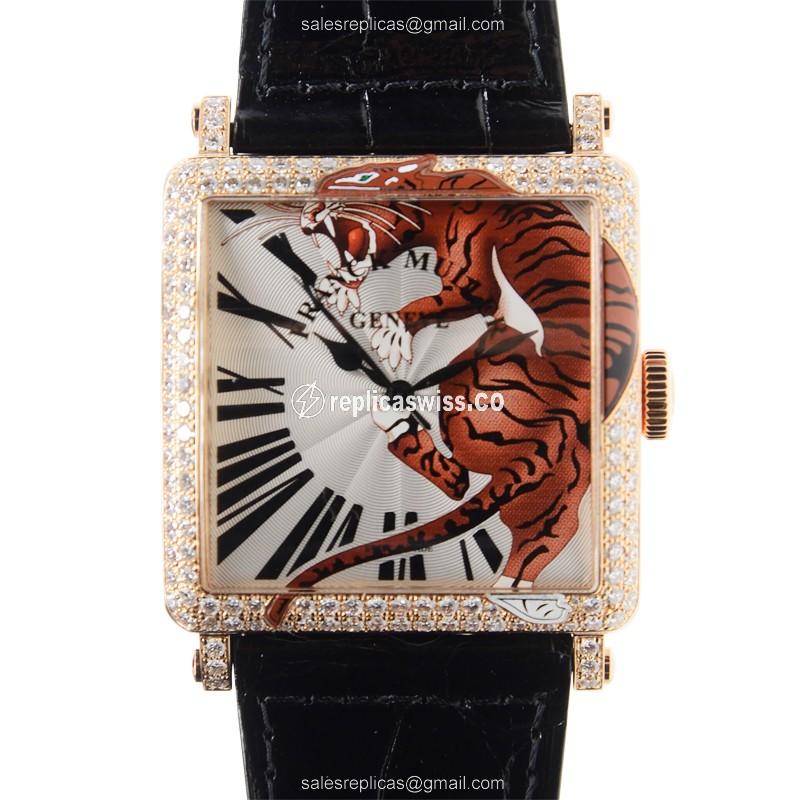 Elegant Franck Muller 6000 H SC TIG 2 D Replica Watch | Automatic Movement, 18kt Rose Gold Case &