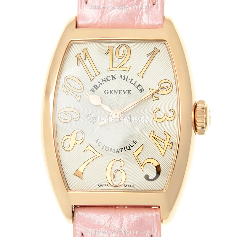 Elegant Franck Muller 7500 SC Art Deco Replica Watch | Automatic Movement, 18kt Rose Gold Case