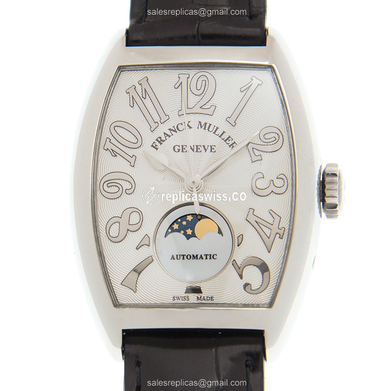 Elegant Franck Muller 7500 SC Ladies Automatic Watch in Silver Dial & Stainless Steel Case