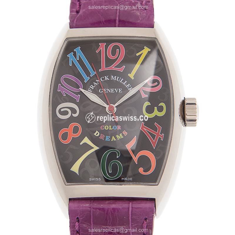 Elegant Franck Muller 7851 SC COL DRM Curvex Replica in Black Dial & Steel Case with Automatic