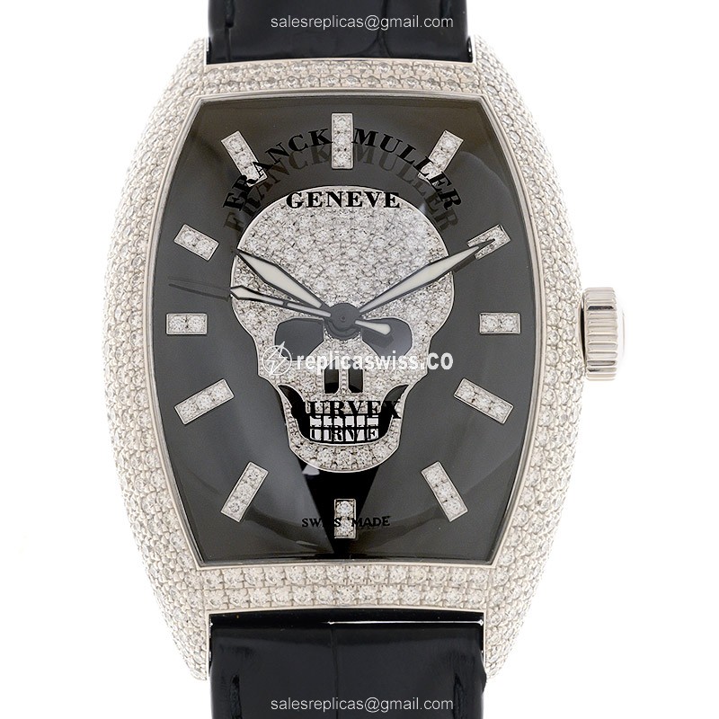 Elegant Franck Muller 8880 SC GOTHIQUE Replica Watch | Automatic Movement, 18kt White Gold Case