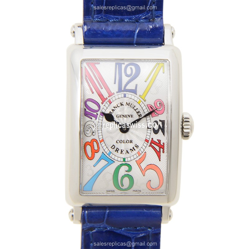 Elegant Franck Muller 902 QZ COL DRM Long Island Replica in Silver Dial & Steel Case, Automatic