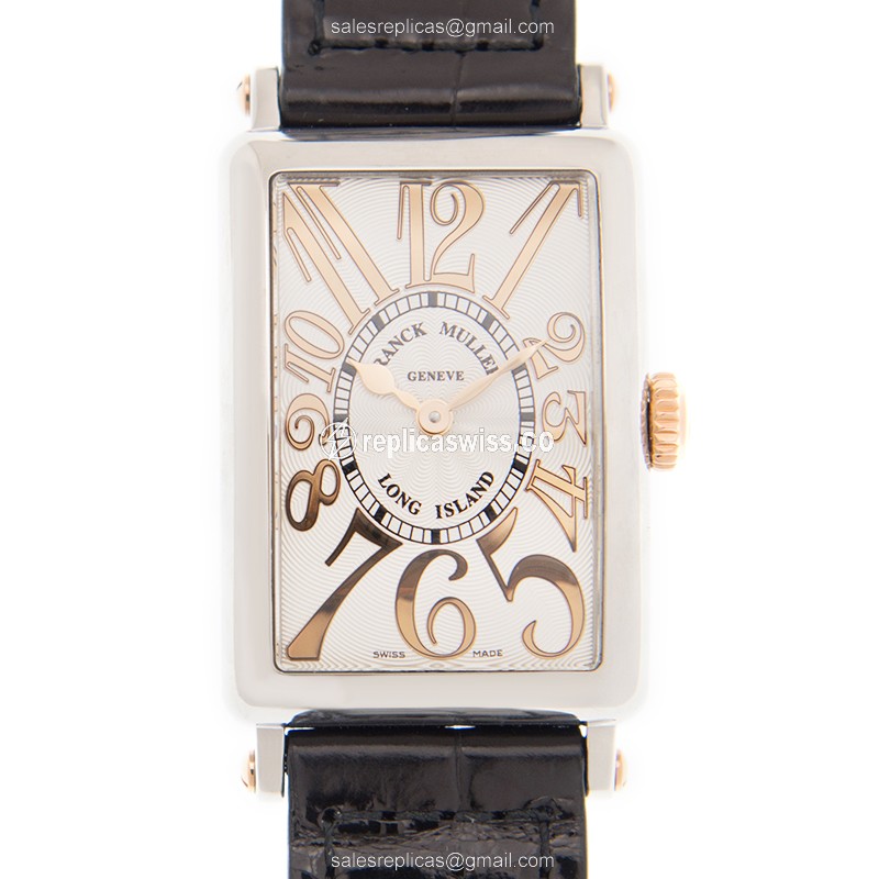 Elegant Franck Muller 902 QZ Replica Watch | White Dial, Stainless Steel Case, Alligator Strap