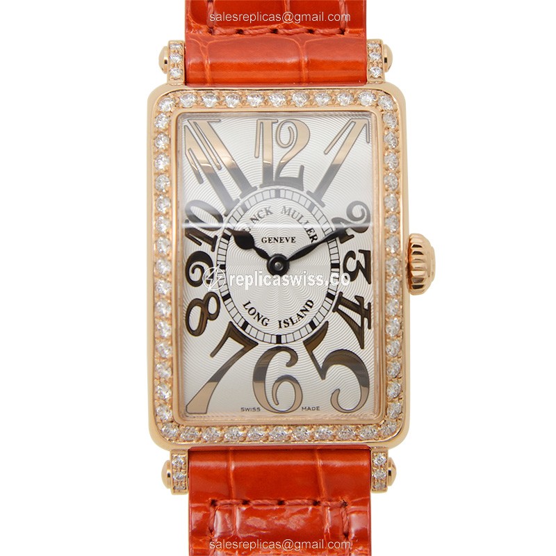 Elegant Franck Muller 902 QZ Replica with Silver Dial & 18kt Rose Gold Case, Automatic Movement