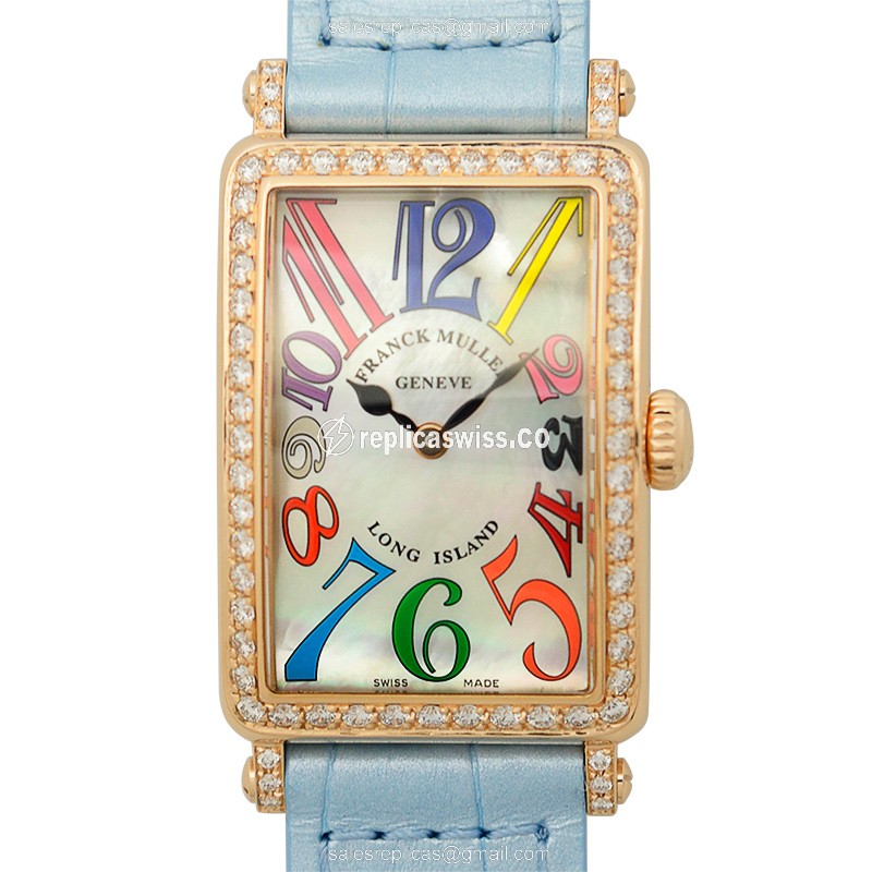 Elegant Franck Muller 902 QZ Replica with White Dial 18kt Rose Gold Case, Automatic Movement