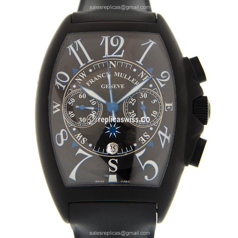 Elegant Franck Muller 9080 CC AT NR MARINER Replica Watch | Automatic Movement, Black Steel Case