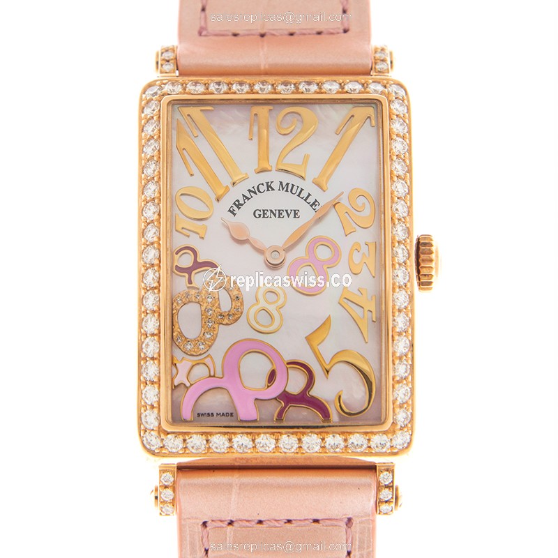 Elegant Franck Muller 952 QZ REL 8CD MOP RS D 1R Watch | Automatic Quartz, 18kt Rose Gold Case &
